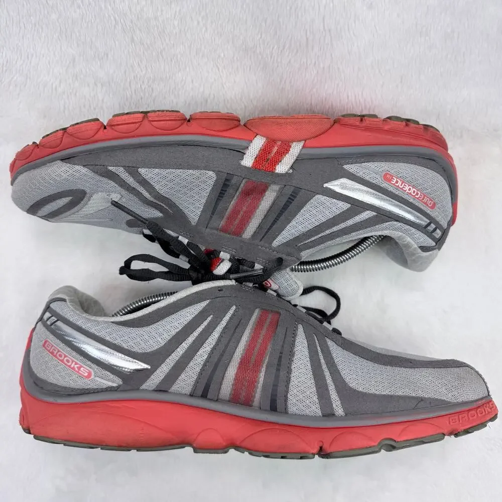 Brooks PureCadence 2 Mens Running Shoes Gray Orange Size 13 Athletic Sneaker